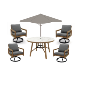 Cove 6pc Round Dining Table