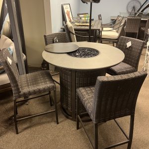 Aspen Round Fire Bar Table