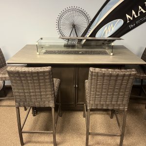 Aspen Slate Rectangle Fire Bar Table