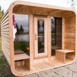Luna sauna 8'x8' with porch  knotty cedar
