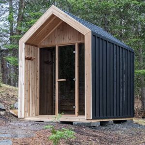 Pure Cube Hudson sauna - Knotty redwood Cedar
